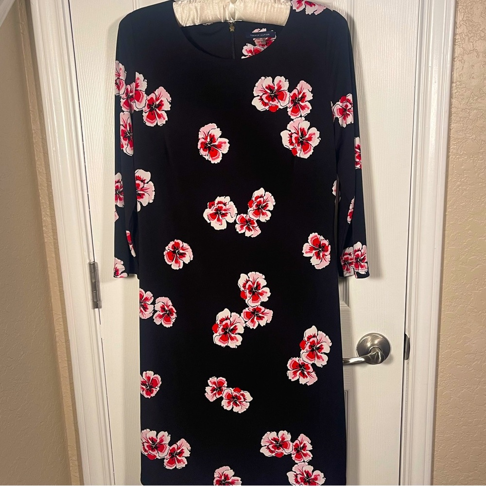 Tommy Hilfiger Floral 3/4 Sleeve Dress Sz 8